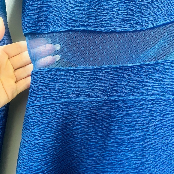 BCBGeneration Vibrant Blue Textured Dress - Picture 3 of 7